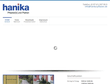 Tablet Screenshot of hanika-pflaster.de